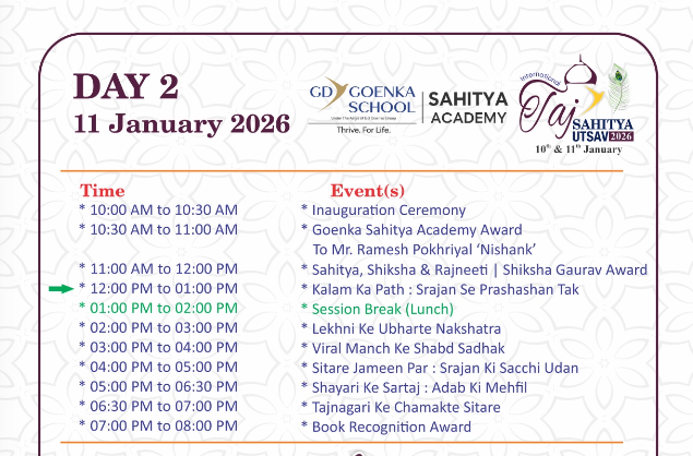 Schedule Day 2b