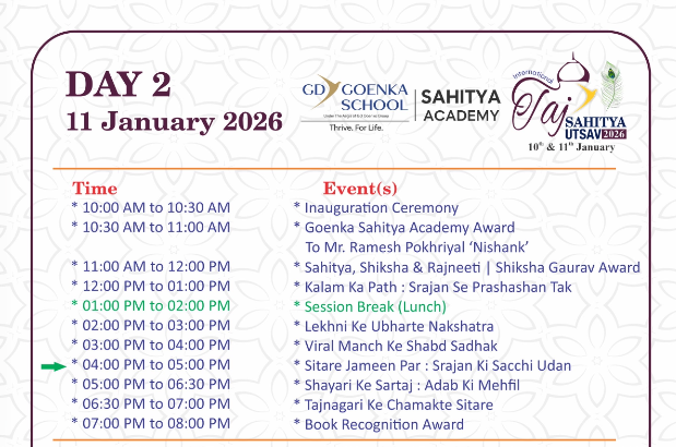 Schedule Day 2e