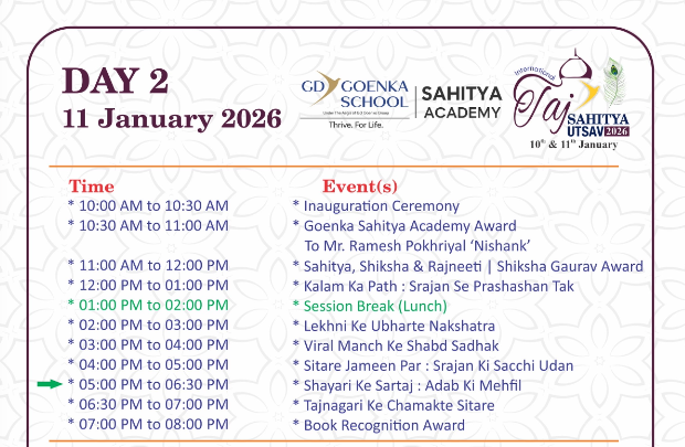 Schedule Day 2f