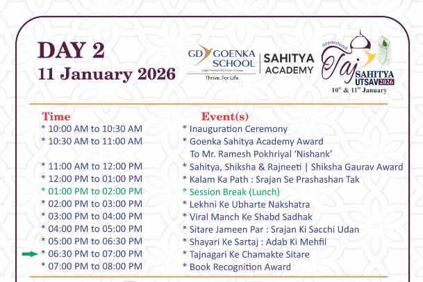 Schedule Day 2g